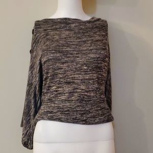 J Mode grey sweater, M/L, button accents, great shape, light weight